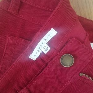 Corduroy skinny ankle pants